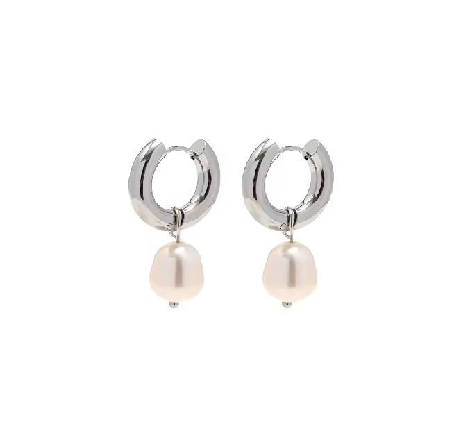 Pearloop Silver Earrings