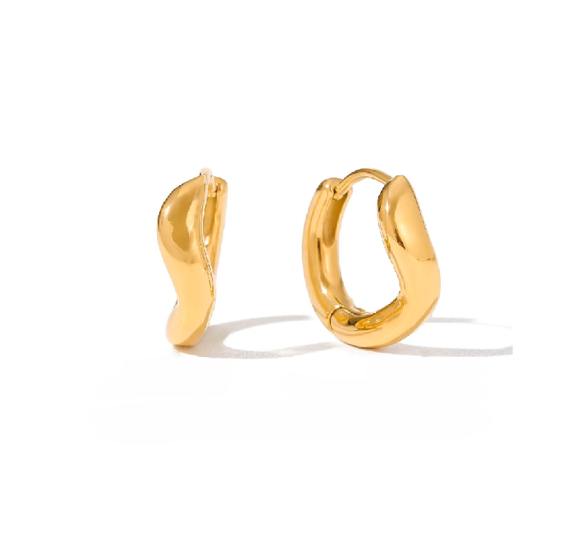 Tess Gold Hoop Earrings