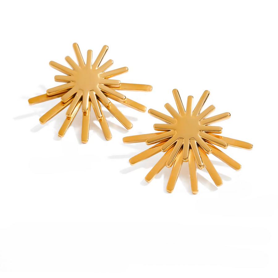 SunFlux Golden Earrings