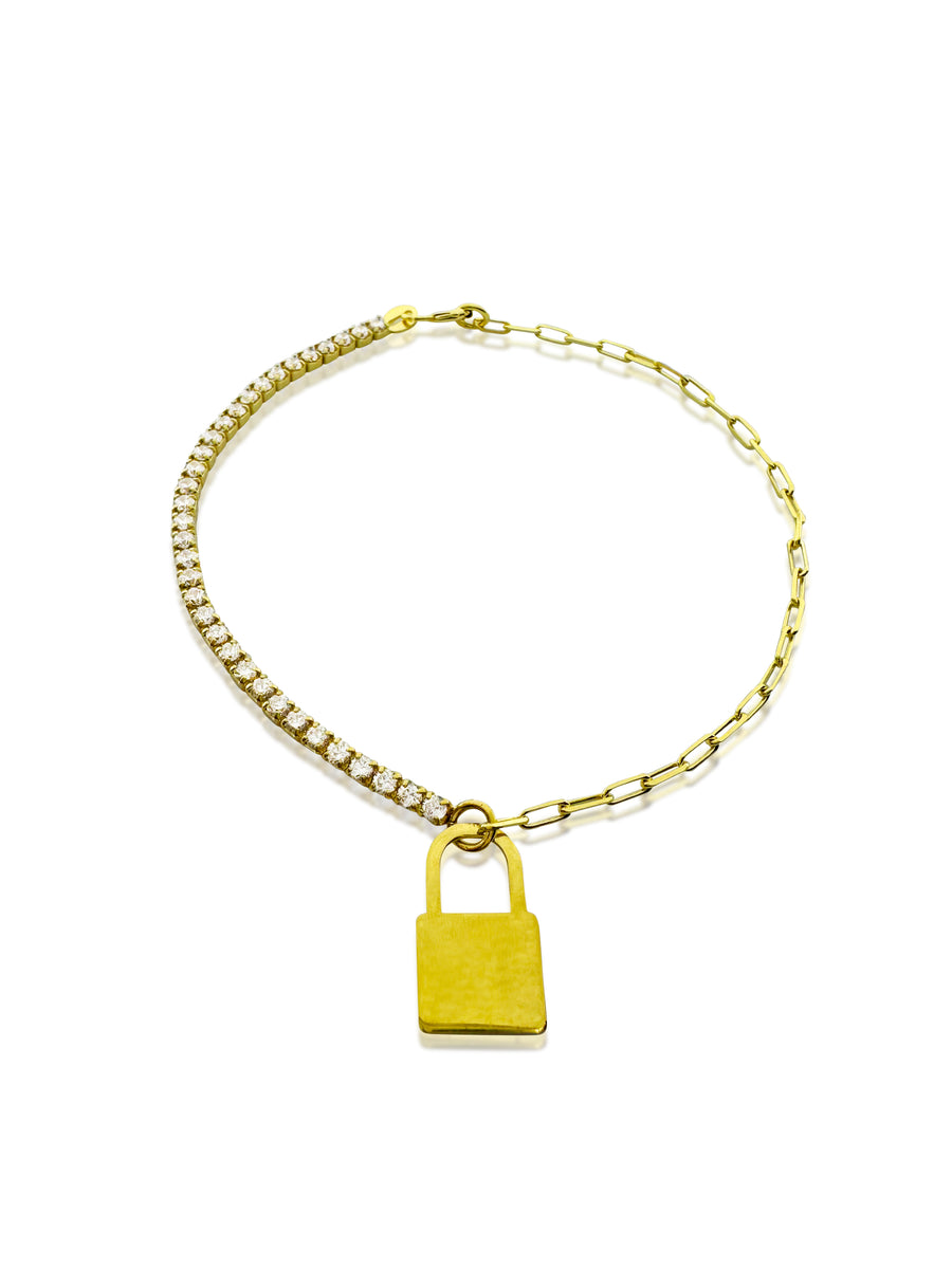 Pad Lock Sterling Silver Bracelet