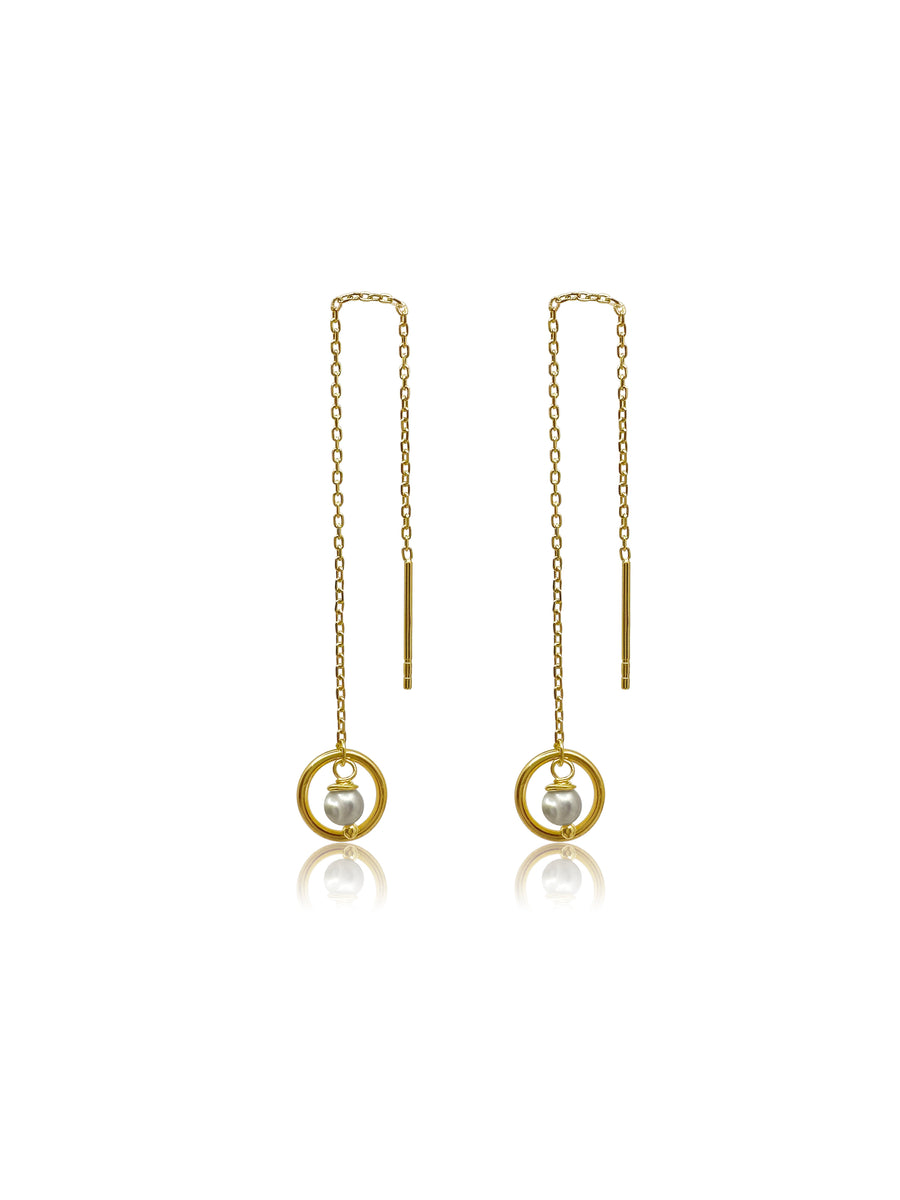 Natalia Thread Gold Earrings