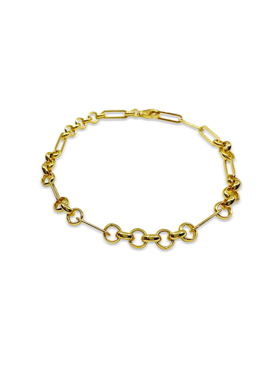 Round Links Gold Bracelet