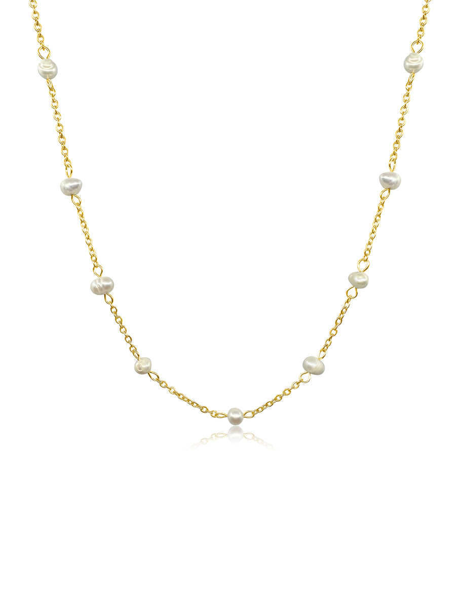 Luscious Pearls Gold Necklace
