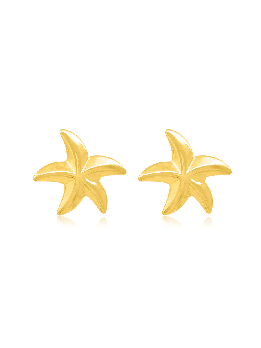 Ocean Star Gold Earrings