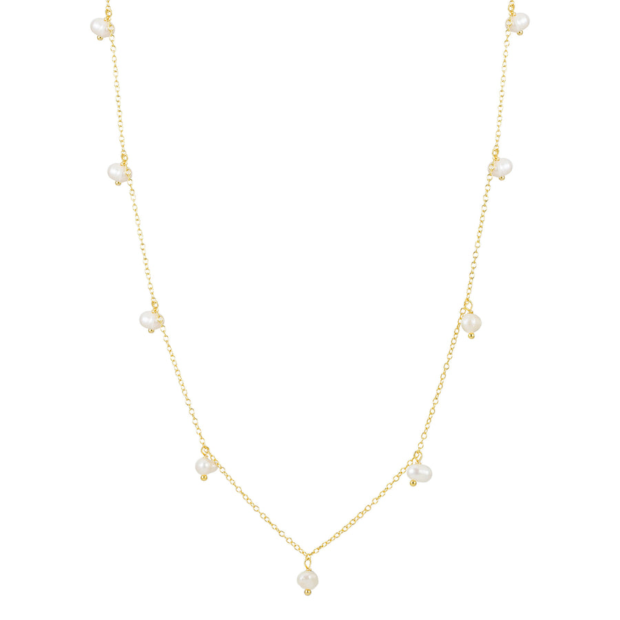 Lantern Pearls Gold Necklace