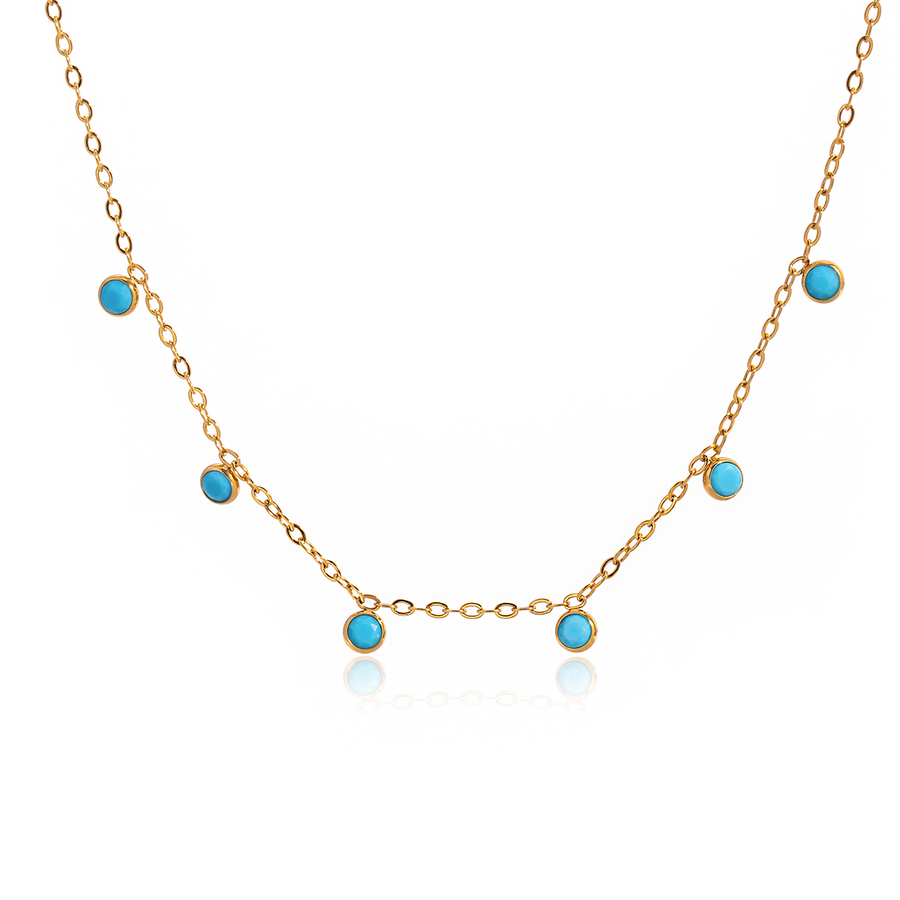 Turquoise Halo Necklace
