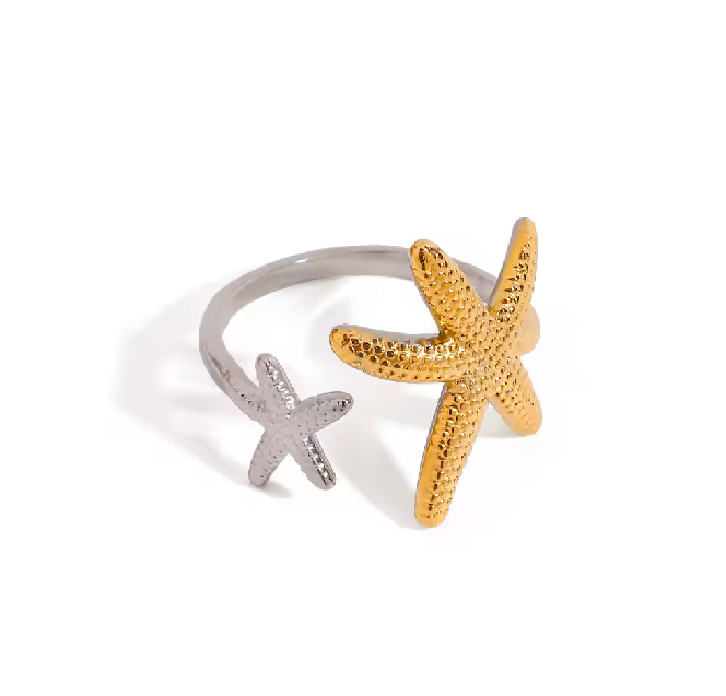 DuoTone Starfish Ring