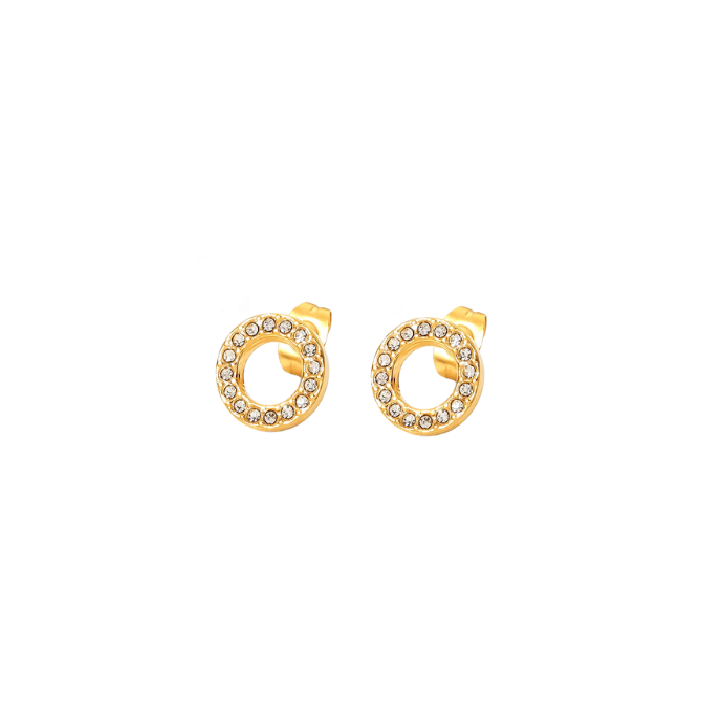 Sparkle Stud Gold Earrings