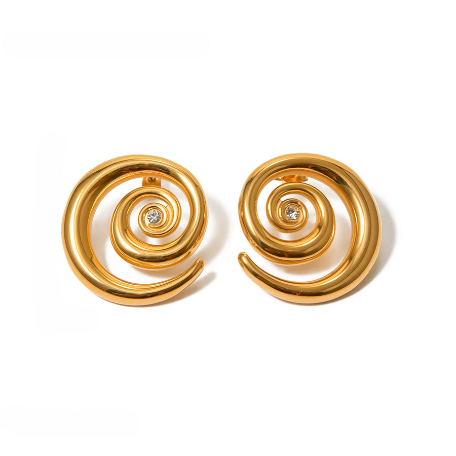 Swirl Harmony Gold Earrings