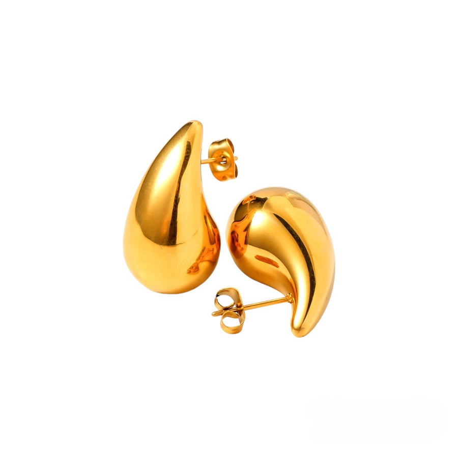Small Tear Drop Earrings Gold