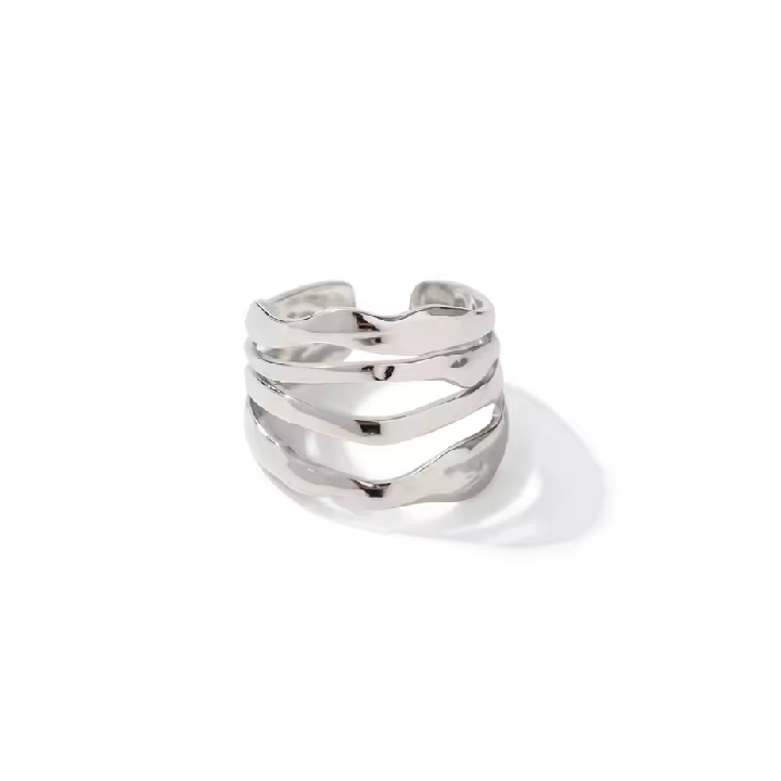 Waves & Ripples Silver Ring