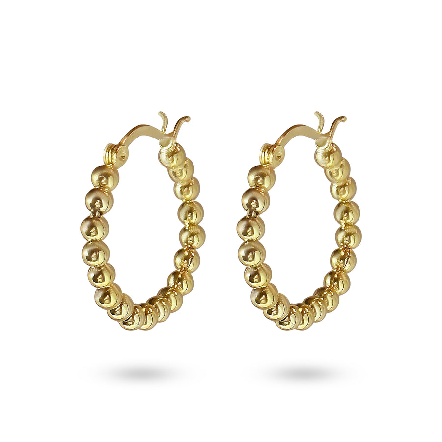 Beaded Gold Earring