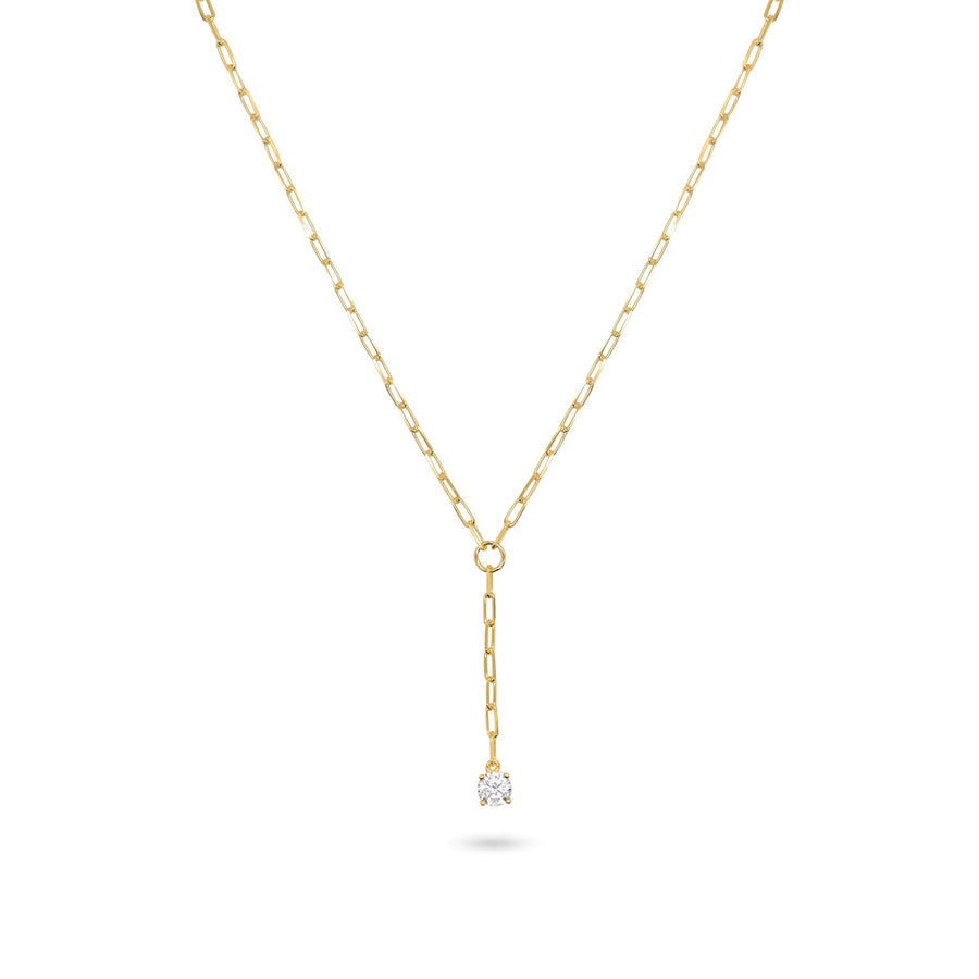 Gold plated sterling silver necklace with stone pendant